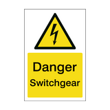 Switchgear Sign - PVC Safety Signs