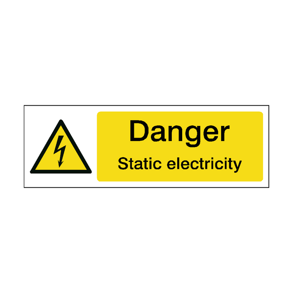 Static Electricity Safety Sign - PVC Safety Signs
