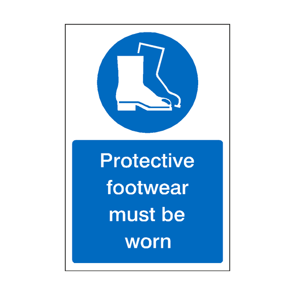 Protective Footwear Mandatory Sign - PVC Safety Signs