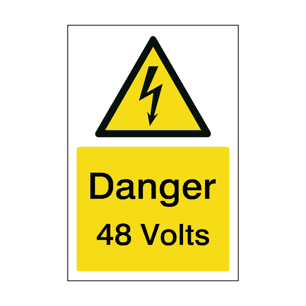 48 Volts Sign | PVC Safety Signs