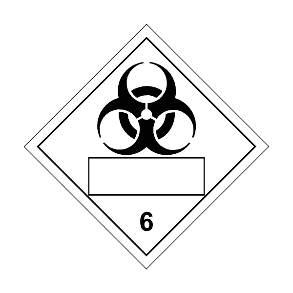 Biohazard 6 Text Box Sign | PVC Safety Signs