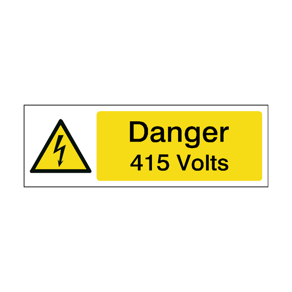 415 Volts Safety Sign - PVC Safety Signs