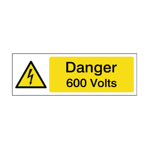 600 Volts Safety Sign | PVC Safety Signs