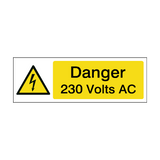 230 Volts AC Safety Sign | PVC Safety Signs