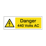 440 Volts AC Safety Sign | PVC Safety Signs