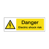 Electric Shock Risk Safety Sign - PVC Safety Signs