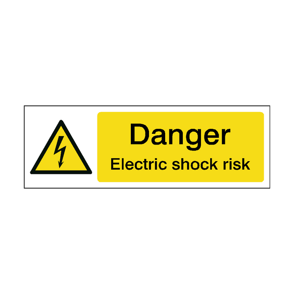 Electric Shock Risk Safety Sign - PVC Safety Signs