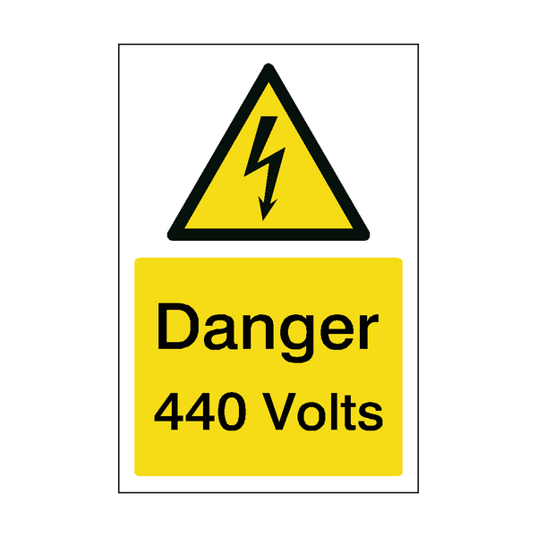 440 Volts Sign - PVC Safety Signs