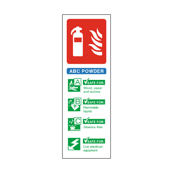 ABC Powder Fire Extinguisher Sign | PVC Safety Signs