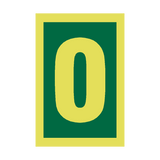 IMO Number 0 Sign Photoluminescent - PVC Safety Signs