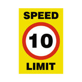10 Mph Speed Limit Sign - PVC Safety Signs
