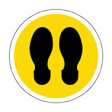 Footprint Floor Sticker - Yellow - PVC Safety Signs