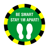 Stay 1 Metre Apart Floor Sticker - Green - PVC Safety Signs