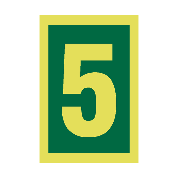 IMO Number 5 Sign Photoluminescent - PVC Safety Signs