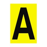 Letter A Yellow Sign - PVC Safety Signs