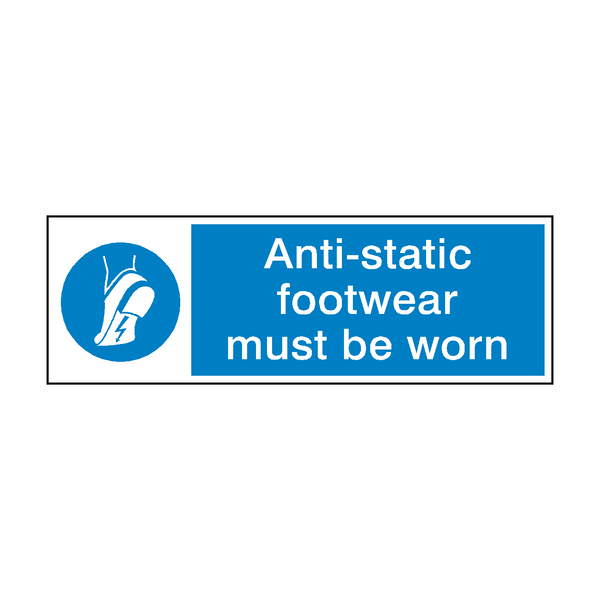 Anti Static Footwear Sign - PVC Safety Signs