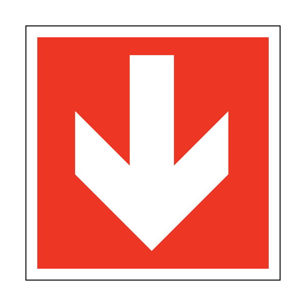 Arrow Safety Sign Down - PVC Safety Signs