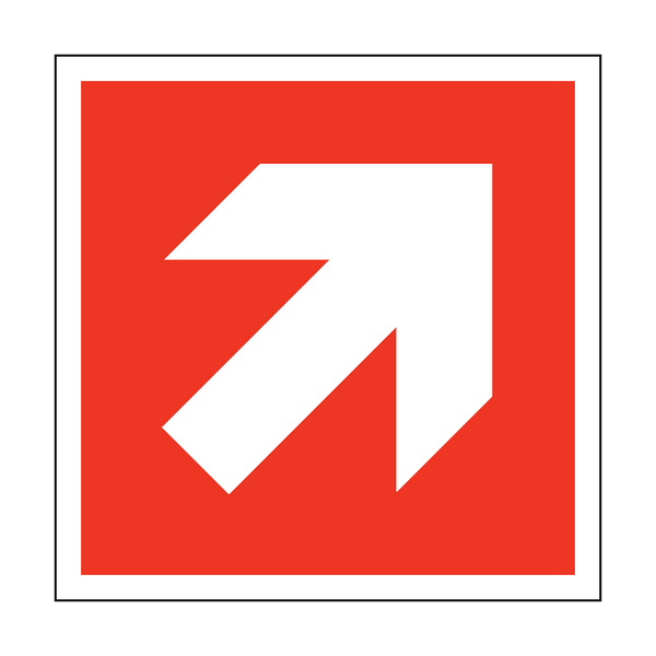 Arrow Safety Sign Up Right - PVC Safety Signs