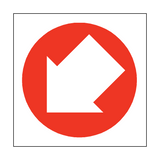 Arrow Sign Down Left - PVC Safety Signs