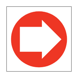 Arrow Sign Right - PVC Safety Signs