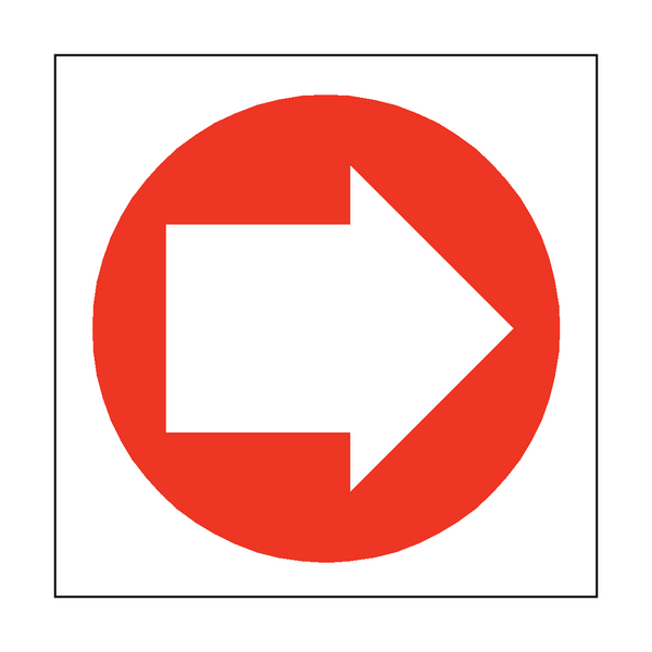 Arrow Sign Right - PVC Safety Signs