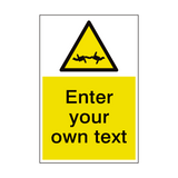 Barb Wire Custom Hazard Sign - PVC Safety Signs