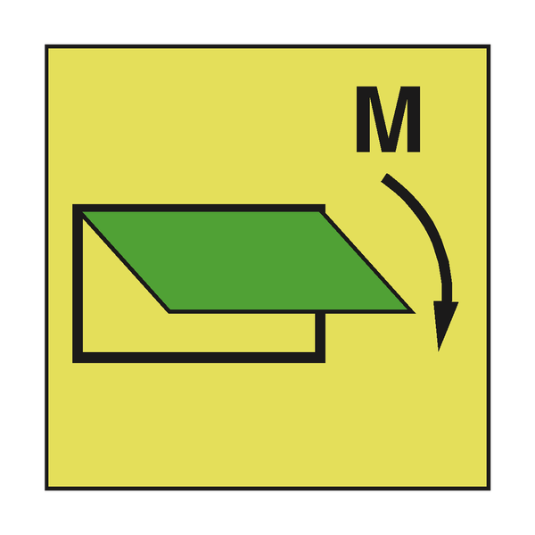 CLOSING DEVICE FOR MACHINE SPACES IN/OUTLET - PVC Safety Signs