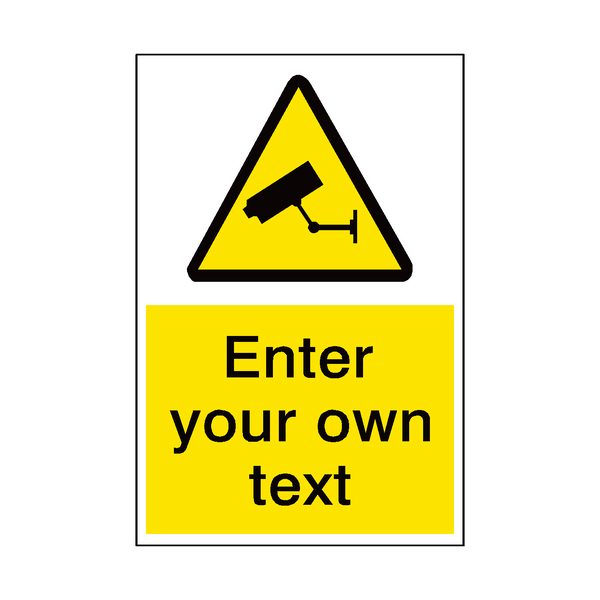 Custom Text Security Sign - PVC Safety Signs