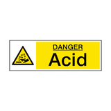 Danger Acid Sign - PVC Safety Signs