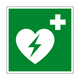 Defibrillator Symbol Sign - PVC Safety Signs