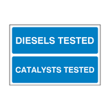 Diesels Catalysts MOT Sign - PVC Safety Signs