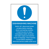 Dishwashing Machine Instructions Sign - PVC Safety Signs