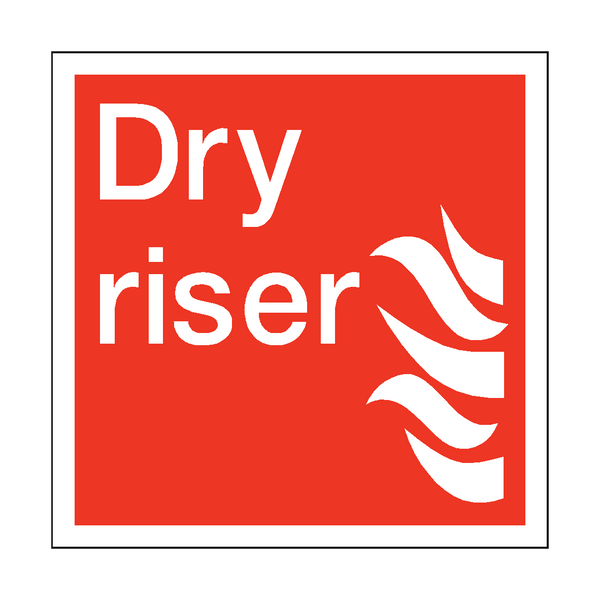 Dry Riser Square Sign - PVC Safety Signs