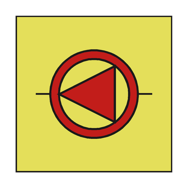 EMERGENCY FIRE PUMP IMO SIGN - PVC Safety Signs
