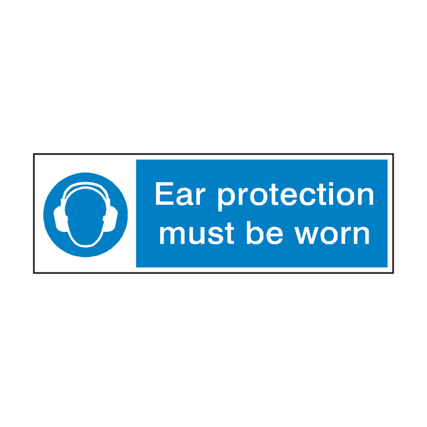 Ear Protection Sign - PVC Safety Signs
