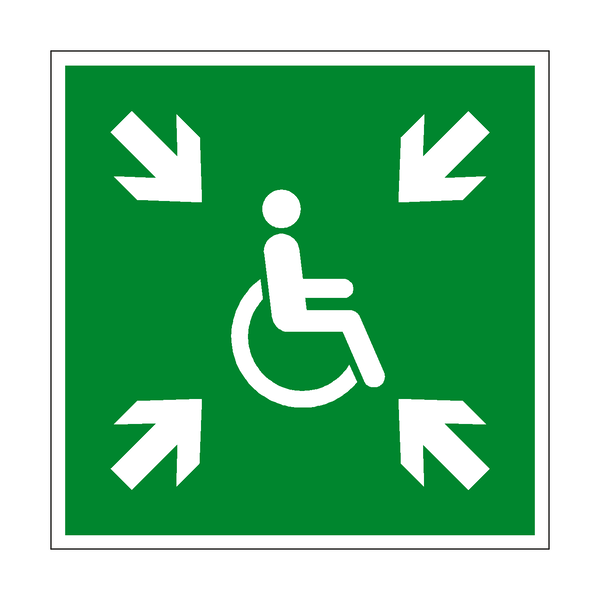 Evacuation Temporary Refuge Symbol Sign - PVC Safety Signs