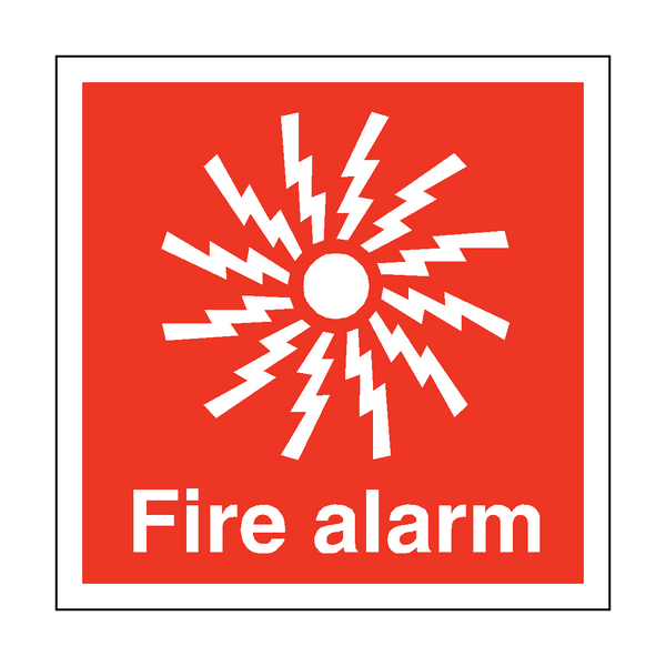Fire Alarm Symbol Safety Sign - PVC Safety Signs
