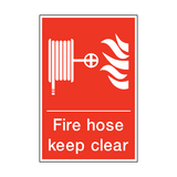 Fire Hose Keep Clear Sign - PVC Safety Signs