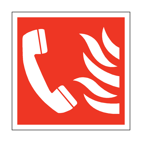 Fire Phone Symbol Safety Sign - PVC Safety Signs