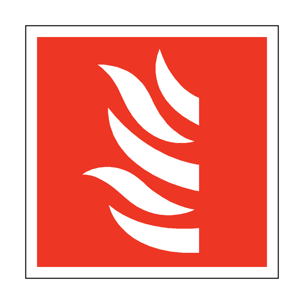 Fire Symbol Square Sign - PVC Safety Signs