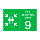 Fire Assembly Point Nine Sign - PVC Safety Signs