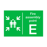 Fire Assembly Point E Sign - PVC Safety Signs