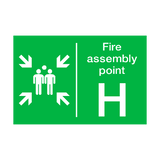 Fire Assembly Point H Sign - PVC Safety Signs