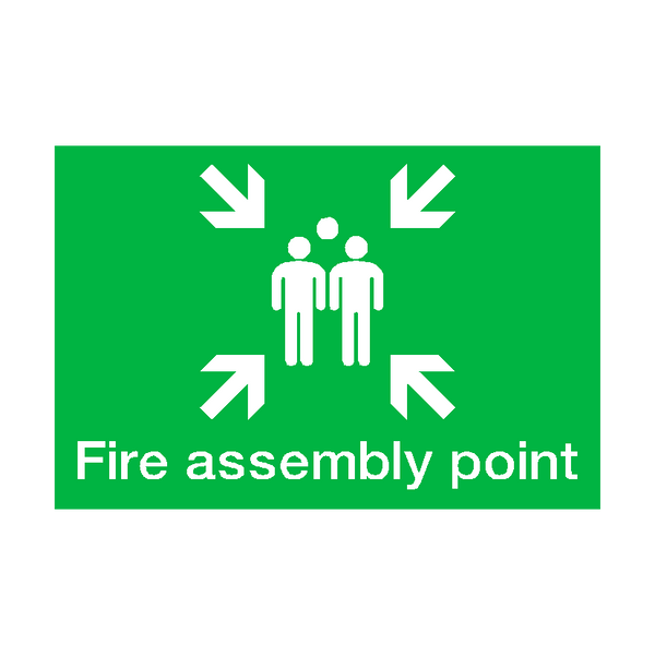 Fire Assembly Point Landscape Sign - PVC Safety Signs