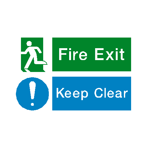 Fire Exit Keep Clear Sign - PVC Safety Signs