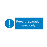 Food Prep Sign - PVC Safety Signs