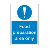 Food Prep Mandatory Sign - PVC Safety Signs