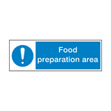 Food Preparation Area Hygiene Sign - PVC Safety Signs
