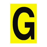 Letter G Yellow Sign - PVC Safety Signs