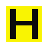 Hydrant H Location Safety Sign - PVC Safety Signs